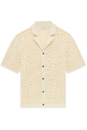 Off White Cotton Short-Sleeved Shirt DROLE DE MONSIEUR | KCA174CO293OW